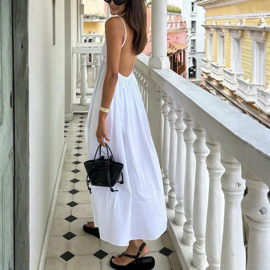 CAPRI | LONG DRESS WITH OPEN BACK