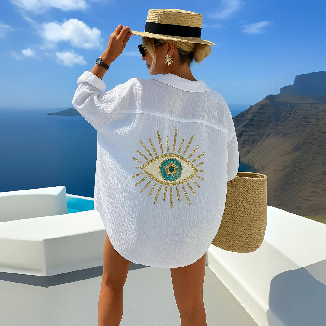 LUCIA | OVERSIZED SEQUIN EYED SHIRT