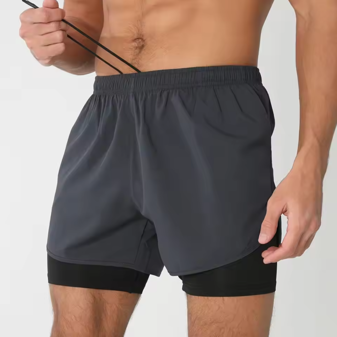ROMOLO | 2-IN-1 QUICK-DRYING GYM SHORTS