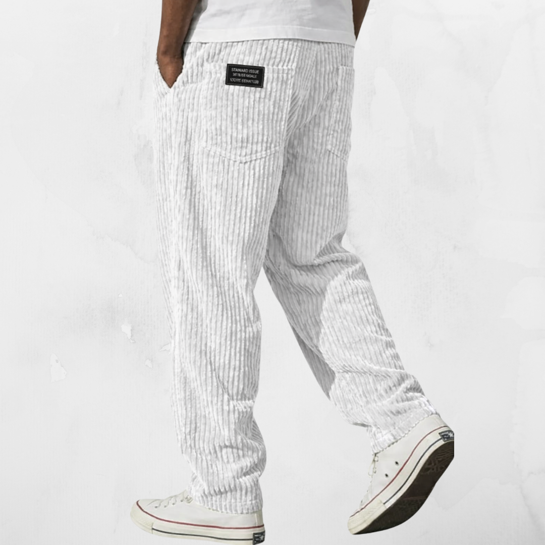 FIRST | VELVET TROUSERS WITH A RELAXED FIT