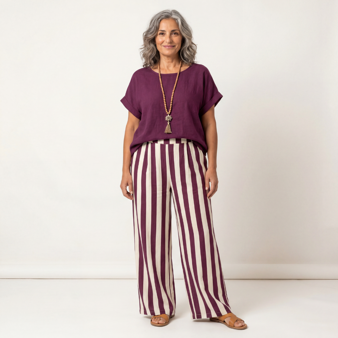 SARA | COMFORTABLE EVERYDAY STRIPED TWO-PIECE SET