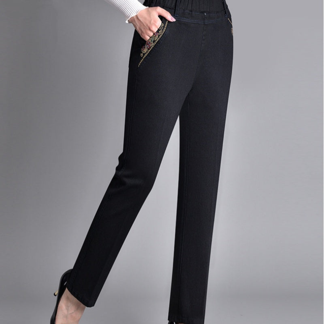 SERAFINA | STRETCH JEANS WITH ELASTIC WAIST
