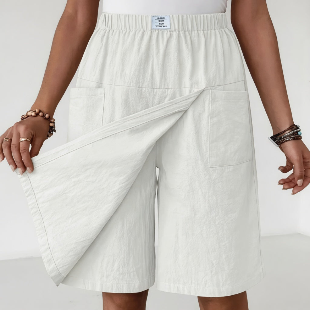 IDA | SKIRT-STYLE SHORTS WITH ELASTIC WAIST