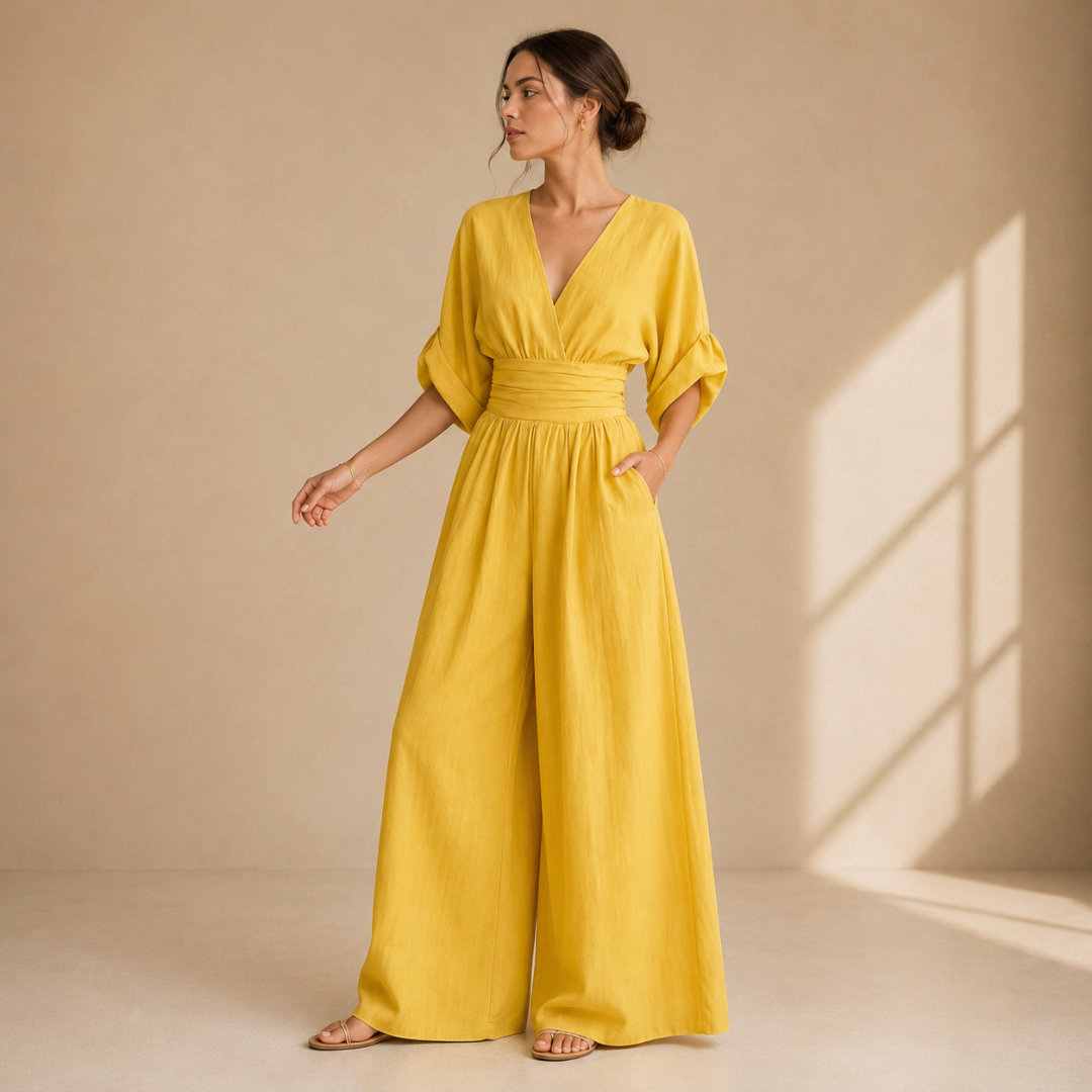 NELLA | V-NECK JUMPSUIT WITH A SOFT FIT