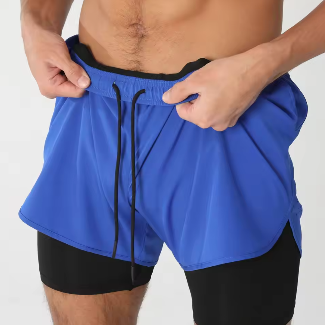 ROMOLO | 2-IN-1 QUICK-DRYING GYM SHORTS