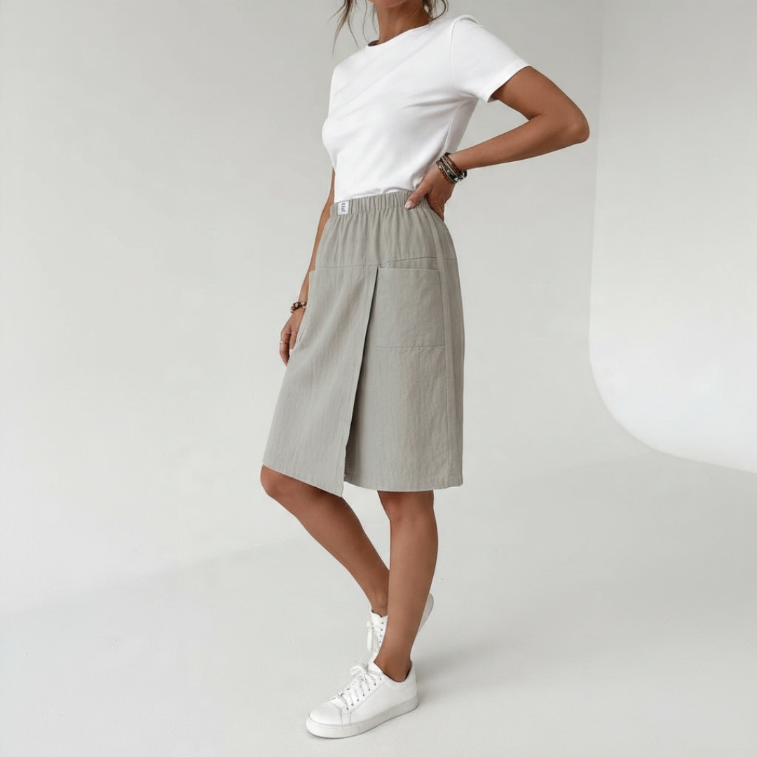IDA | SKIRT-STYLE SHORTS WITH ELASTIC WAIST