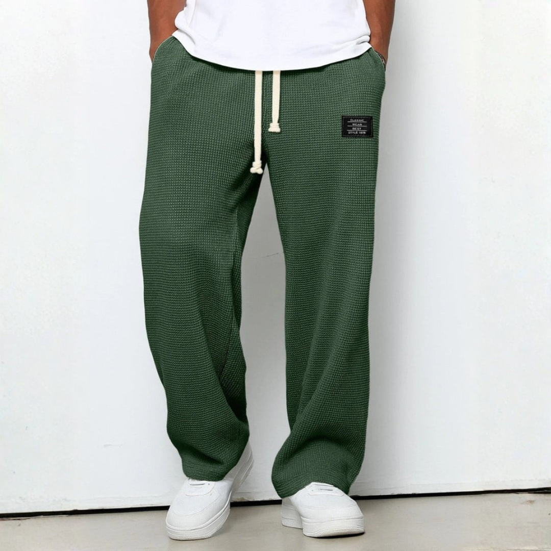 CARMELO | TEXTURED WIDE-LEG TROUSERS