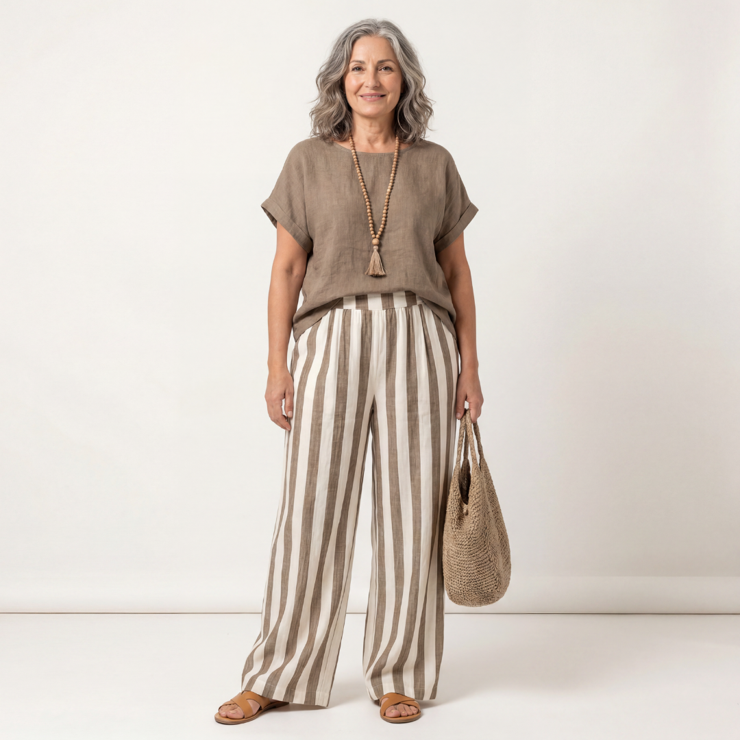 SARA | COMFORTABLE EVERYDAY STRIPED TWO-PIECE SET