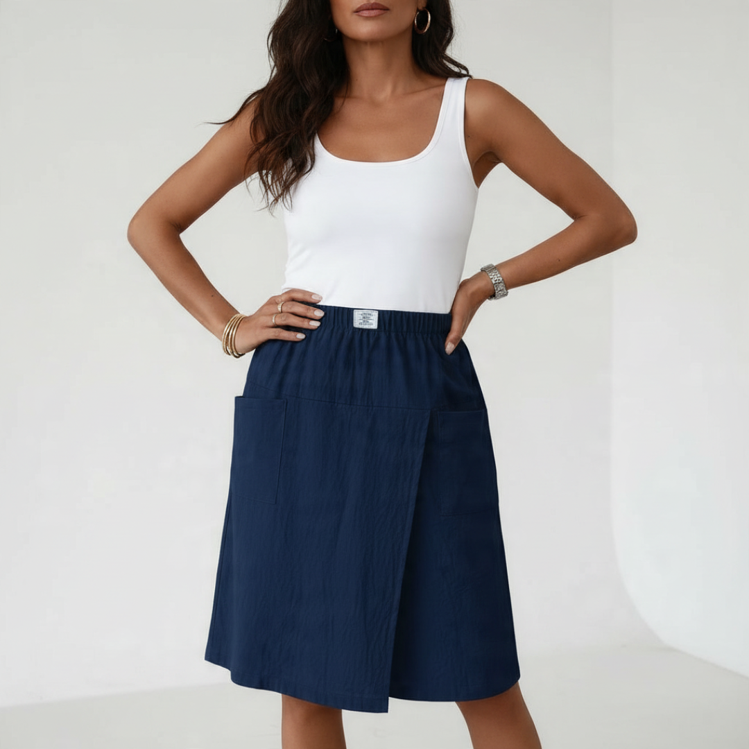 IDA | SKIRT-STYLE SHORTS WITH ELASTIC WAIST