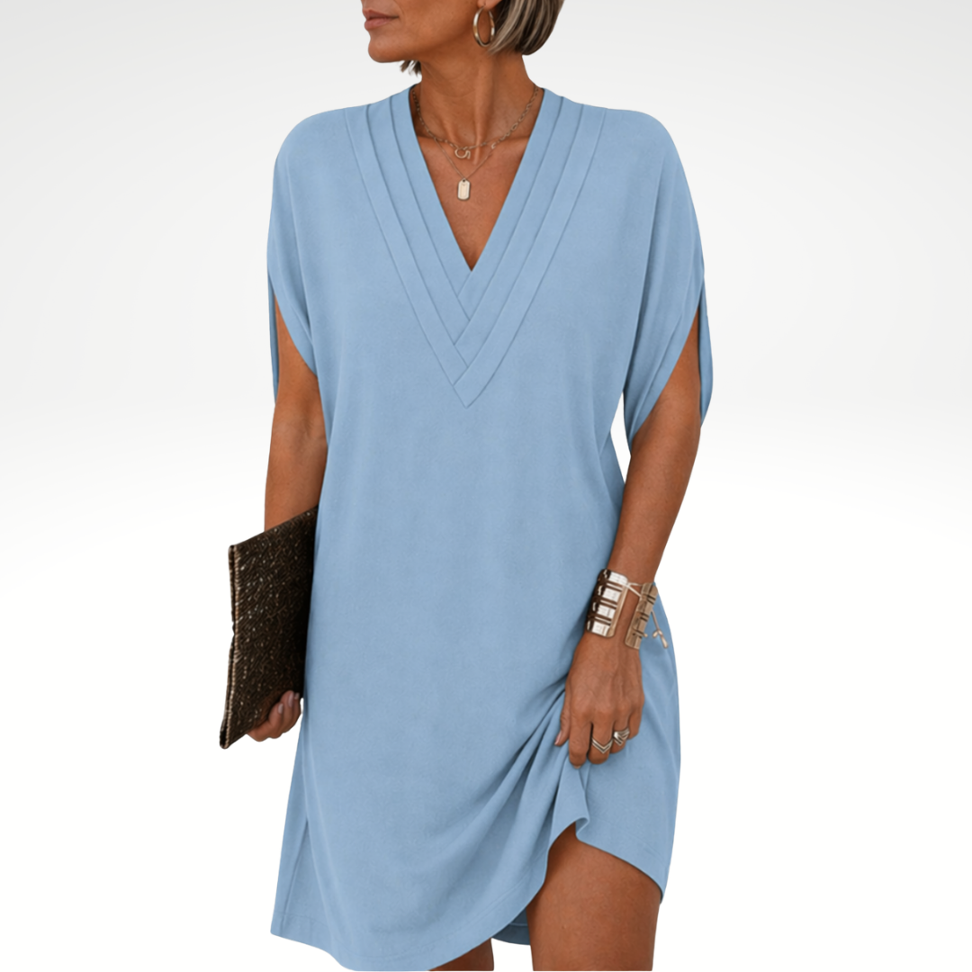 ANNINA | ELEGANT V-NECK DRESS