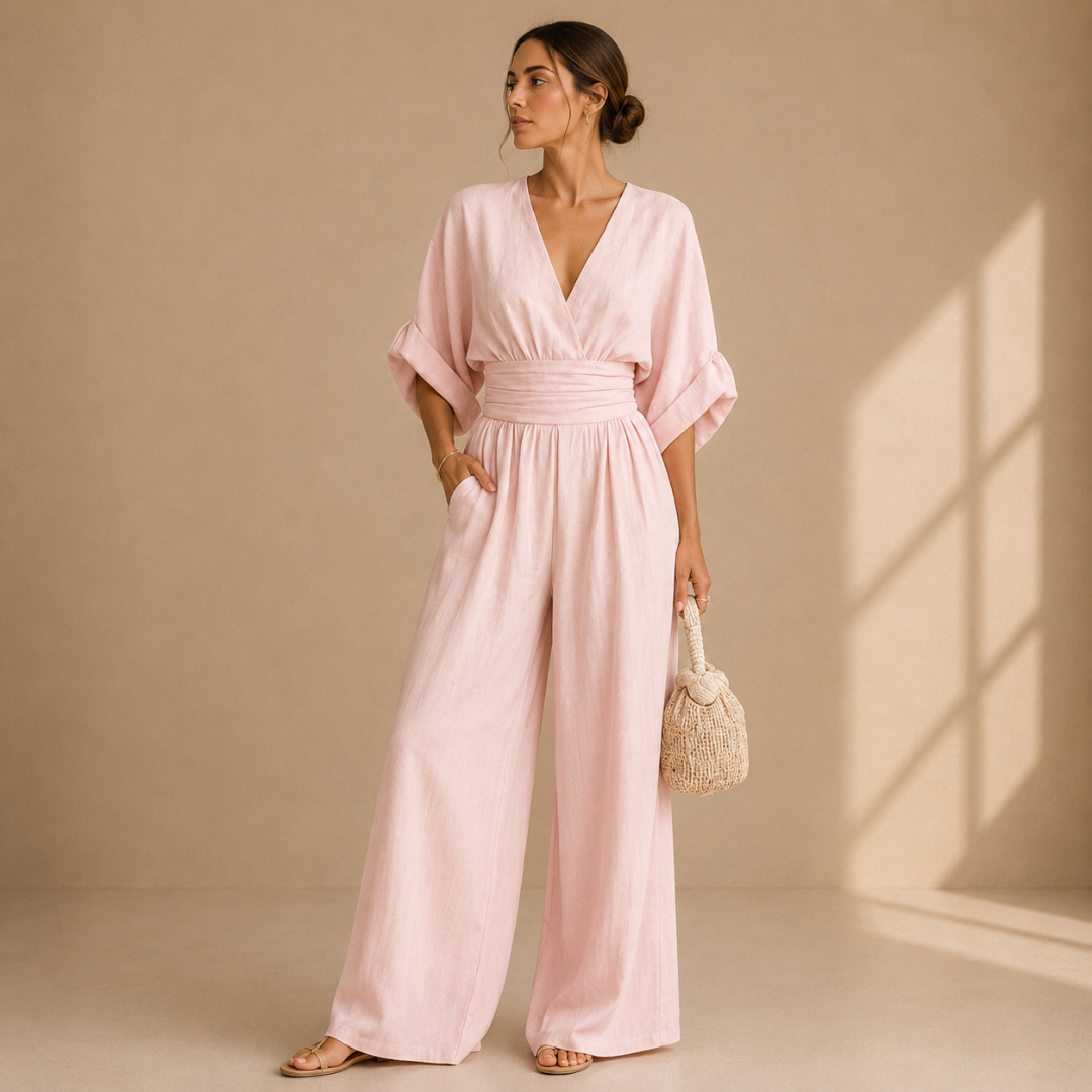 NELLA | V-NECK JUMPSUIT WITH A SOFT FIT