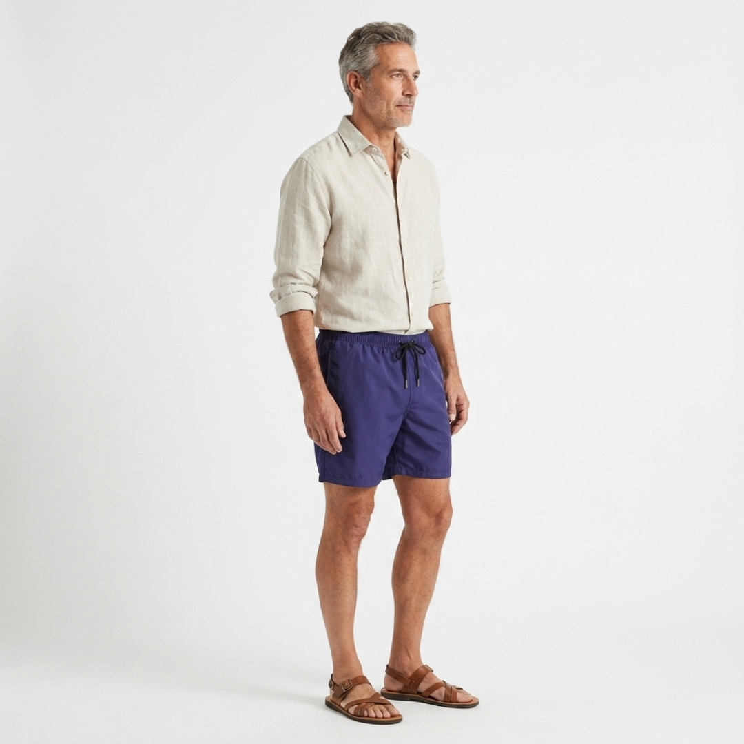 PAOLO | ESSENTIAL DRAWSTRING BEACH SHORTS