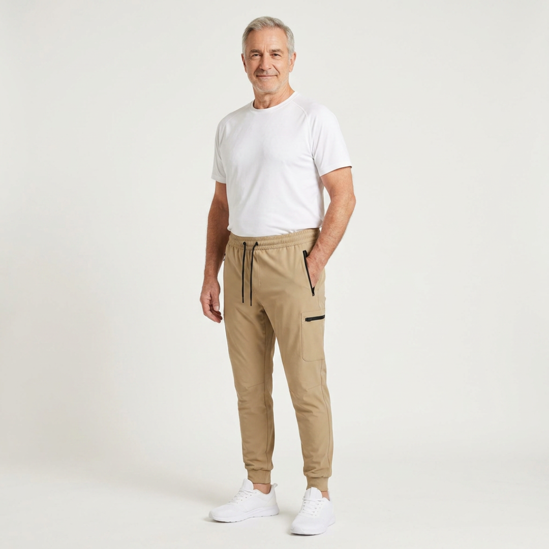 LAVE | QUICK-DRYING MULTI-PURPOSE CARGO PANTS WITH ELASTIC ANKLE CUFFS