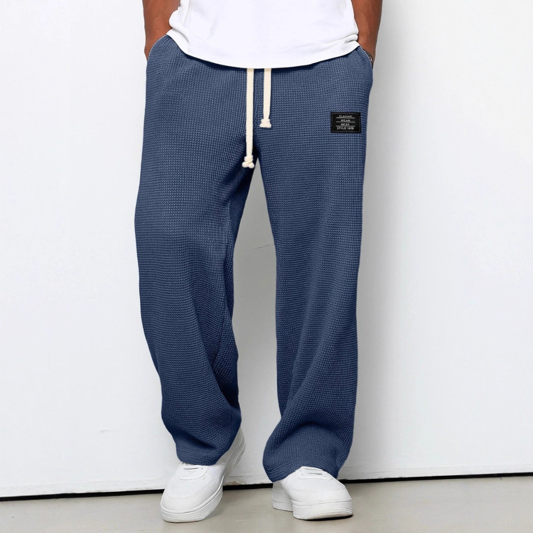 CARMELO | TEXTURED WIDE-LEG TROUSERS