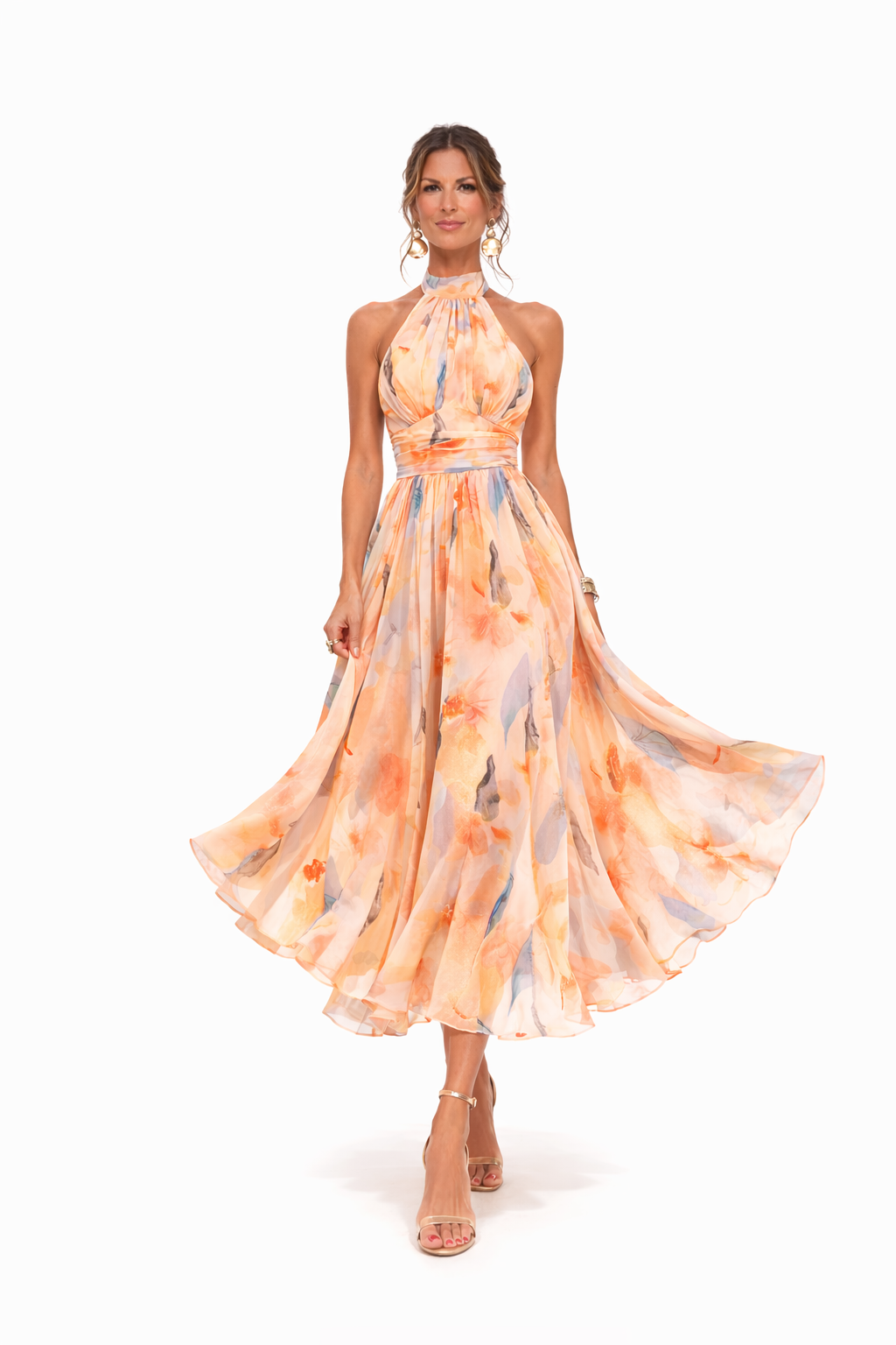 BRUNA | HALTER-NECK DRESS
