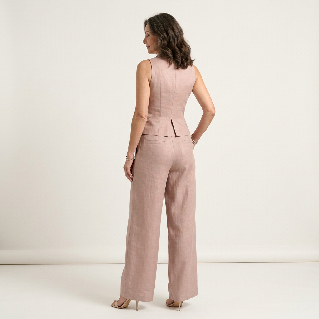 GEMMA | TWO-PIECE SUIT WITH V-NECK AND VEST