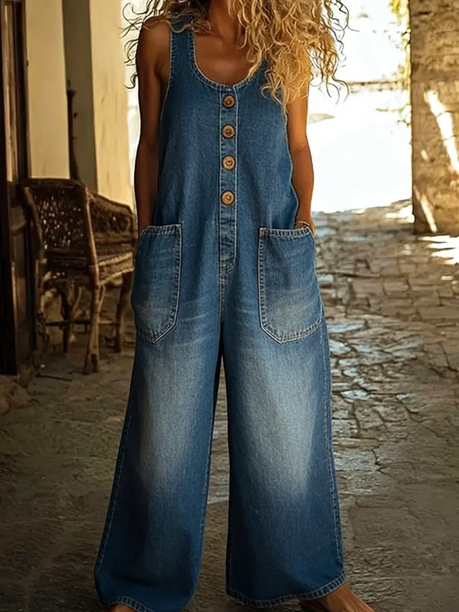 SICILY | VINTAGE WASHED DENIM OVERALLS