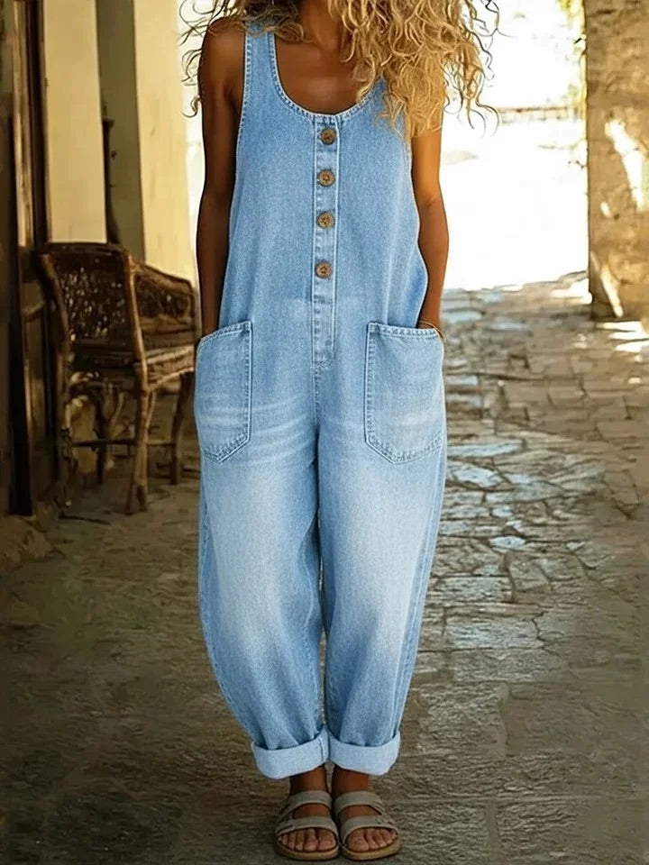 SICILY | VINTAGE WASHED DENIM OVERALLS